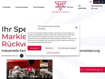 Website von SIC Marking GmbH