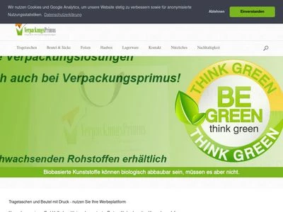 Website von Verpackungsprimus GmbH