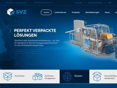 Website von SVZ Maschinenbau GmbH