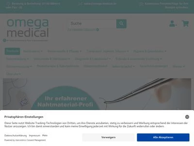 Website von omega medical GmbH