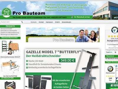 Website von Pro Bauteam GmbH