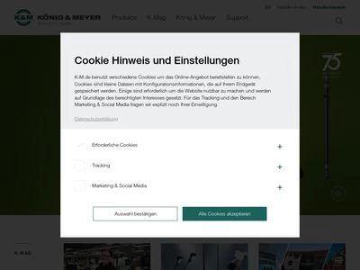 Website von KÖNIG & MEYER GmbH & Co. KG