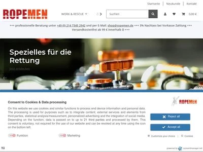 Website von Ropemen GmbH & Co KG