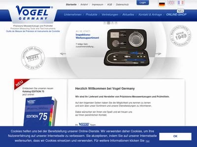 Website von Vogel Germany GmbH & Co. KG