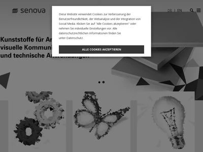 Website von senova Kunststoffe GmbH & Co. KG