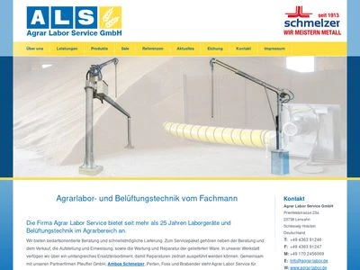 Website von ALS Agrar Labor Service GmbH