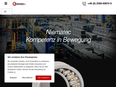 Website von Niematec GmbH & Co KG