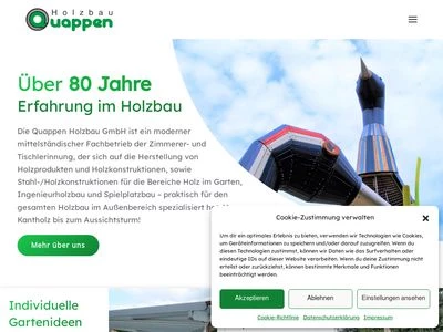 Website von B. Quappen Holzbau GmbH & Co. KG