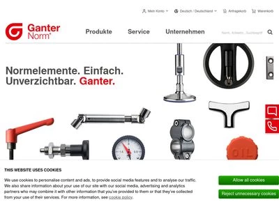 Website von Otto Ganter GmbH & Co. KG