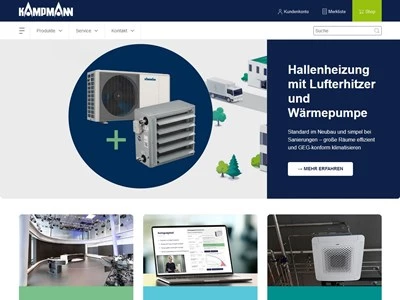 Website von Kampmann GmbH & Co. KG