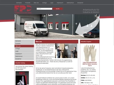 Website von FP-Medizintechnik GmbH
