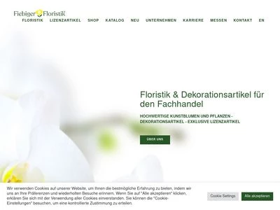 Website von Fiebiger Floristik GmbH