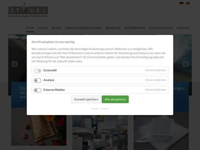 Website von Strubl GmbH & Co. KG Kunststoffverpackungen