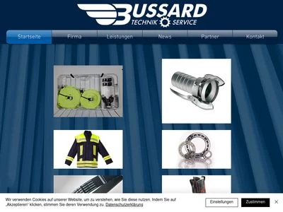Website von Bussard Technik und Service GmbH