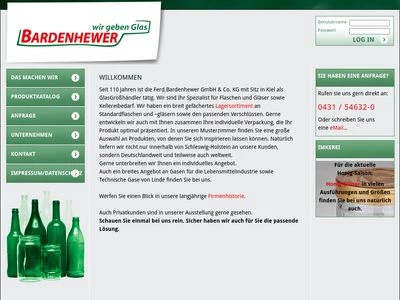 Website von Ferd. Bardenhewer GmbH & Co. KG