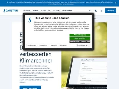 Website von Damstahl GmbH