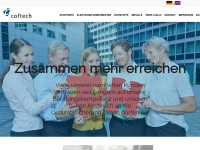 Website von Coftech GmbH