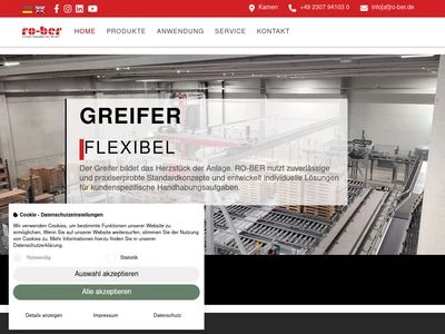 Website von RO-BER Industrieroboter GmbH