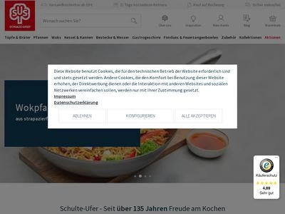 Website von Josef Schulte-Ufer KG Metallwarenfabrik