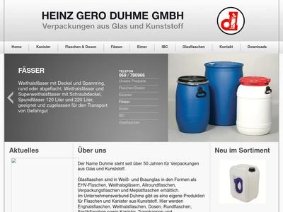 Website von Heinz Gero Duhme GmbH