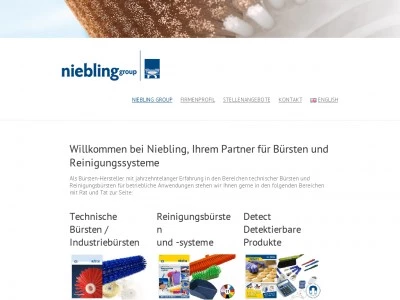 Website von Niebling Technische Bürsten GmbH