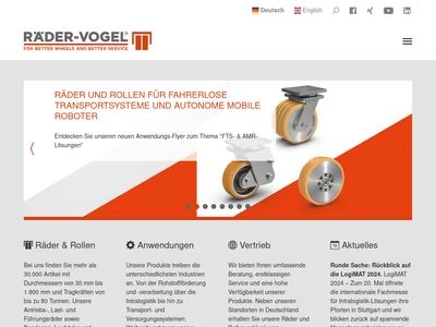 Website von Räder- und Rollenfabrik GMBH & CO. KG