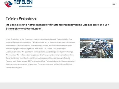 Website von Tefelen Preissinger GmbH