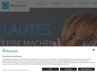 Website von Plastocell Kunststoff GmbH