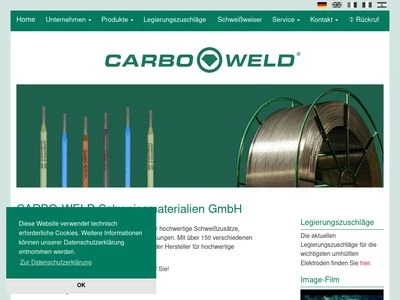 Website von CARBO-WELD Schweissmaterialien GmbH