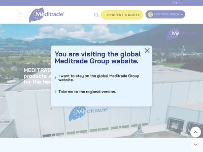 Website von Meditrade GmbH