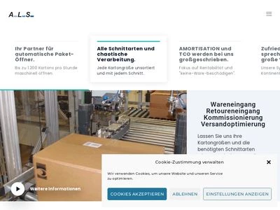 Website von ALS Automatic Logistic Solutions GmbH