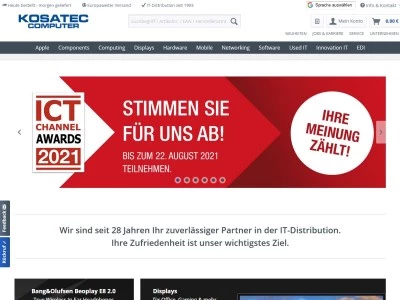 Website von Kosatec Computer GmbH
