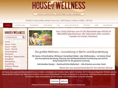 Website von House of Wellness Haustechnik GmbH & Co KG
