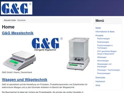 Website von G&G GmbH