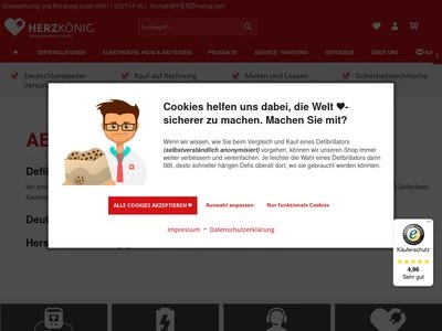 Website von HERZKönig Medizintechnik GmbH