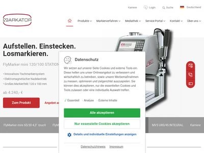 Website von MARKATOR Manfred Borries GmbH