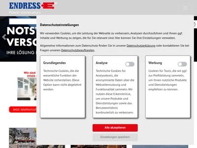 Website von ENDRESS Elektrogerätebau GmbH
