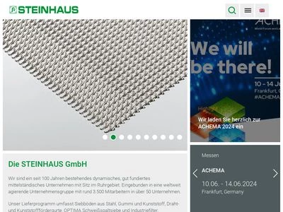 Website von STEINHAUS GmbH