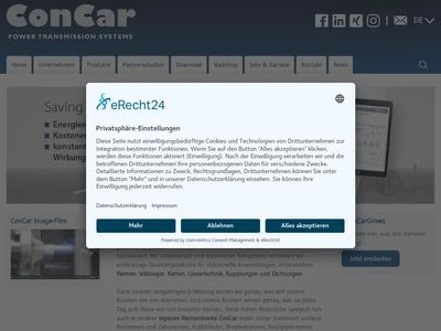 Website von ConCar Industrietechnik GmbH
