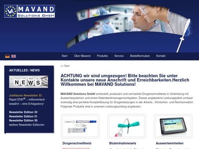 Website von MAVAND Solutions GmbH