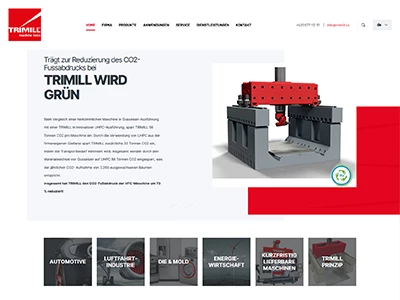 Website von TRIMILL GmbH