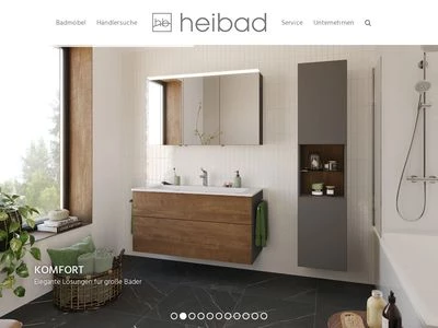 Website von heibad Heidecker Badmöbel Vertriebs GmbH