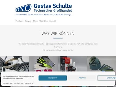 Website von Gustav Schulte Technischer Großhandel Sebastian Schulte e. K.