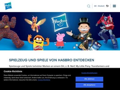 Website von HASBRO DEUTSCHLAND GmbH