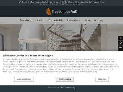 Website von Treppenbau Voß GmbH & Co. KG