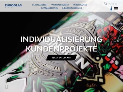 Website von Euroglas Verpackungsgesellschaft mbH