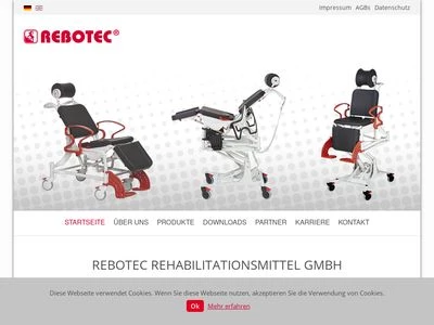 Website von REBOTEC Rehabilitationsmittel GmbH