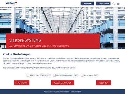Website von viastore SYSTEMS GmbH