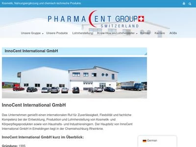 Website von InnoCent International GmbH