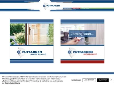 Website von Putfarken Baubeschlags-Vertriebsges. mbH